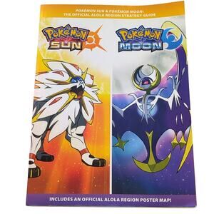 Pokemon Sun & Moon Official Strategy Guide Alola Region No Map Nintendo Book